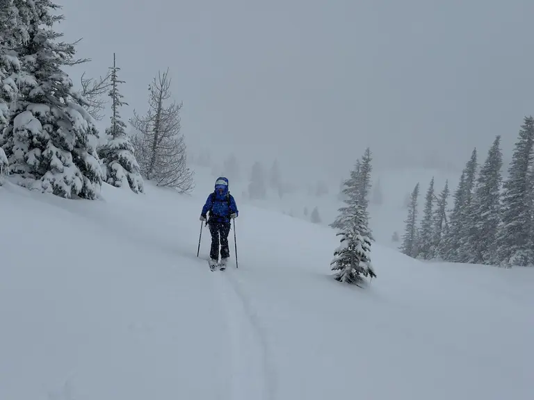 A great day of ski touring on Mt. Hood in Oregon on October 31, 2024