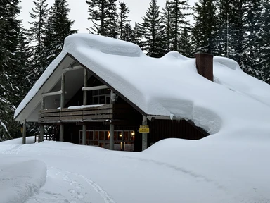 Mazama Lodge in March